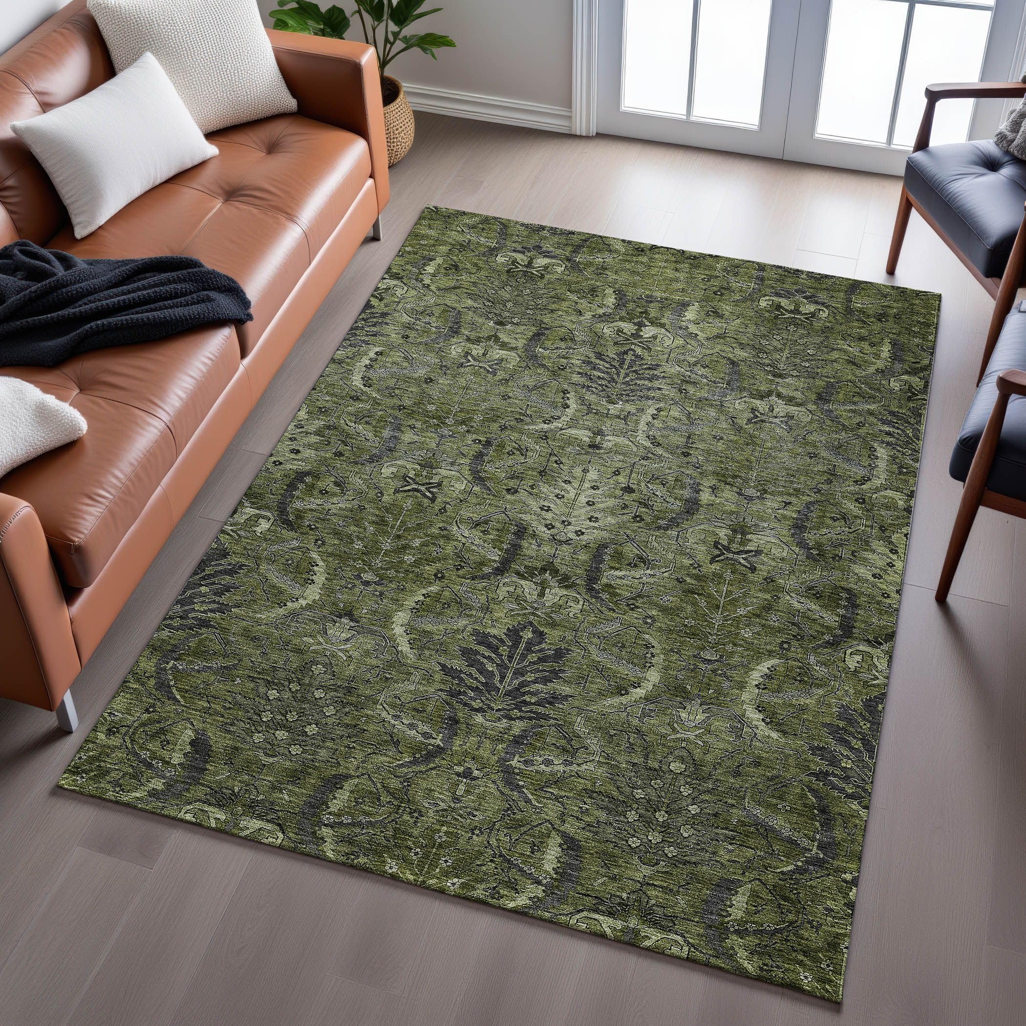 Amazon.com: Addison Rugs Mayfield AMF1082 Olive 8' x 10' Indoor